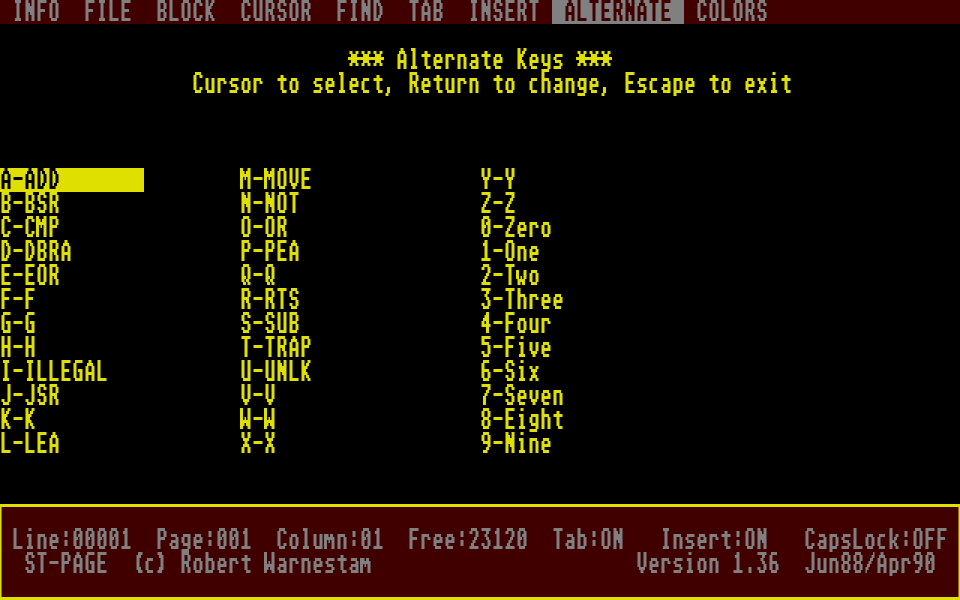 ST-Page atari screenshot